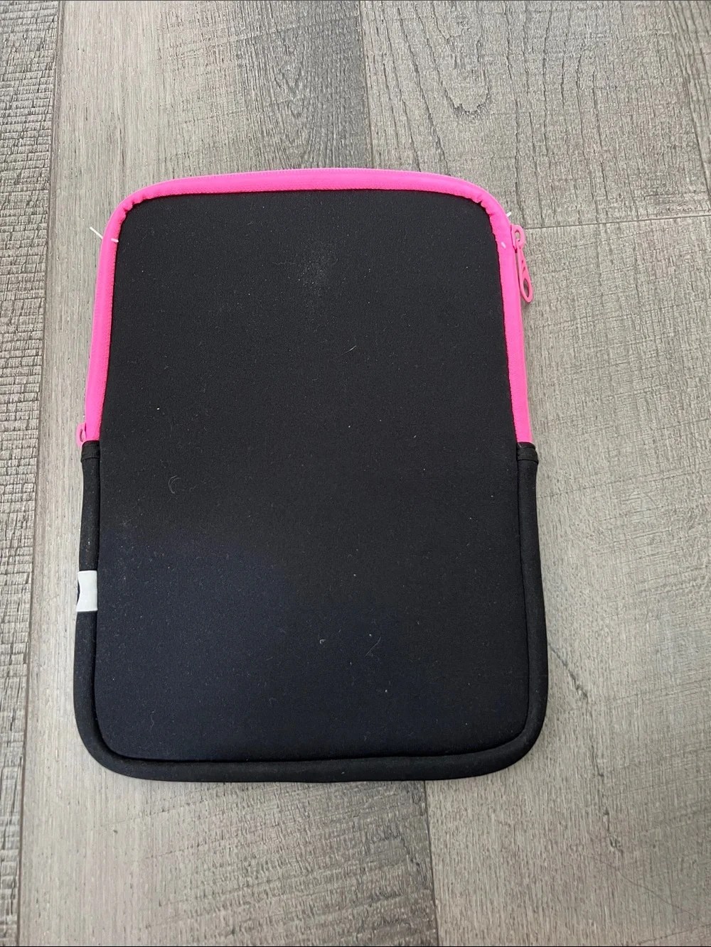 Tech Accessory Padded Sleeve with Pink Trim and Cable Print